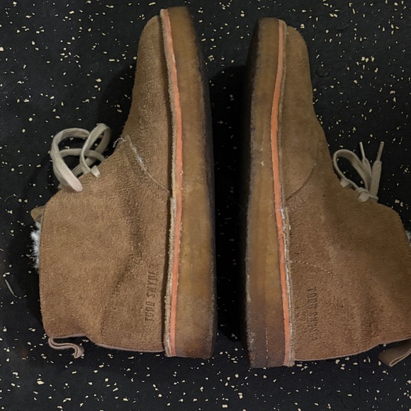 Todd Snyder Brown Suede Shearling Lined Desert Boot main image 5